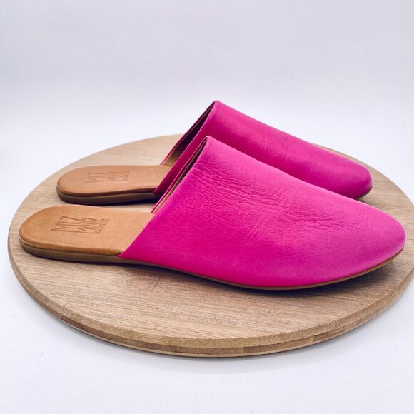 Miz Mooz Rachelle Sandals Womens 10 41 Pink Leather Flats Slides - Picture 1 of 11